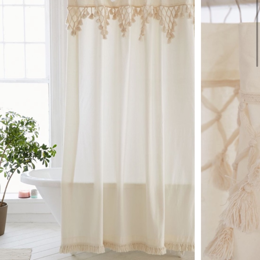 Urban Outfitters Ivory Shower Curtain